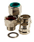 Extherm 25AK 05 Кабельный ввод взрывозащищенный М25х1,5 с уплотнением для бронированного силового кабеля d вн. 11,1-19,9 мм, d нар.18,2-26,2 мм, М25x1,5 6g, 1ExdIIC Gb X / 1ExeIIC Gb X, IP66/67/68 и гайкой, латунь
