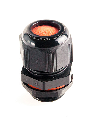 Extherm BM-X6S-L Кабельный ввод взрывозащищенный М25х1,5 с уплотнением для нагревательного кабеля (12,0x6,0)  с уплотнительным кольцом и контргайкой, полиамид